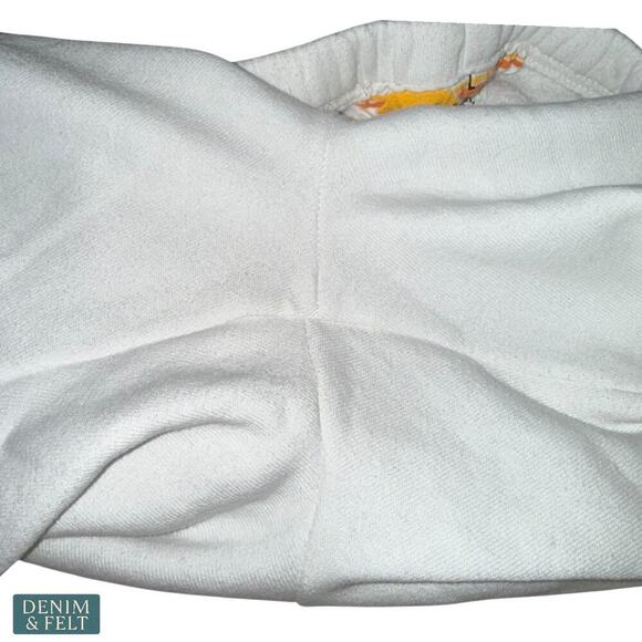 Aviator Nation Rainbow Stitch White Sweatpants Retro Joggers Lounge Pants - Picture 12 of 15